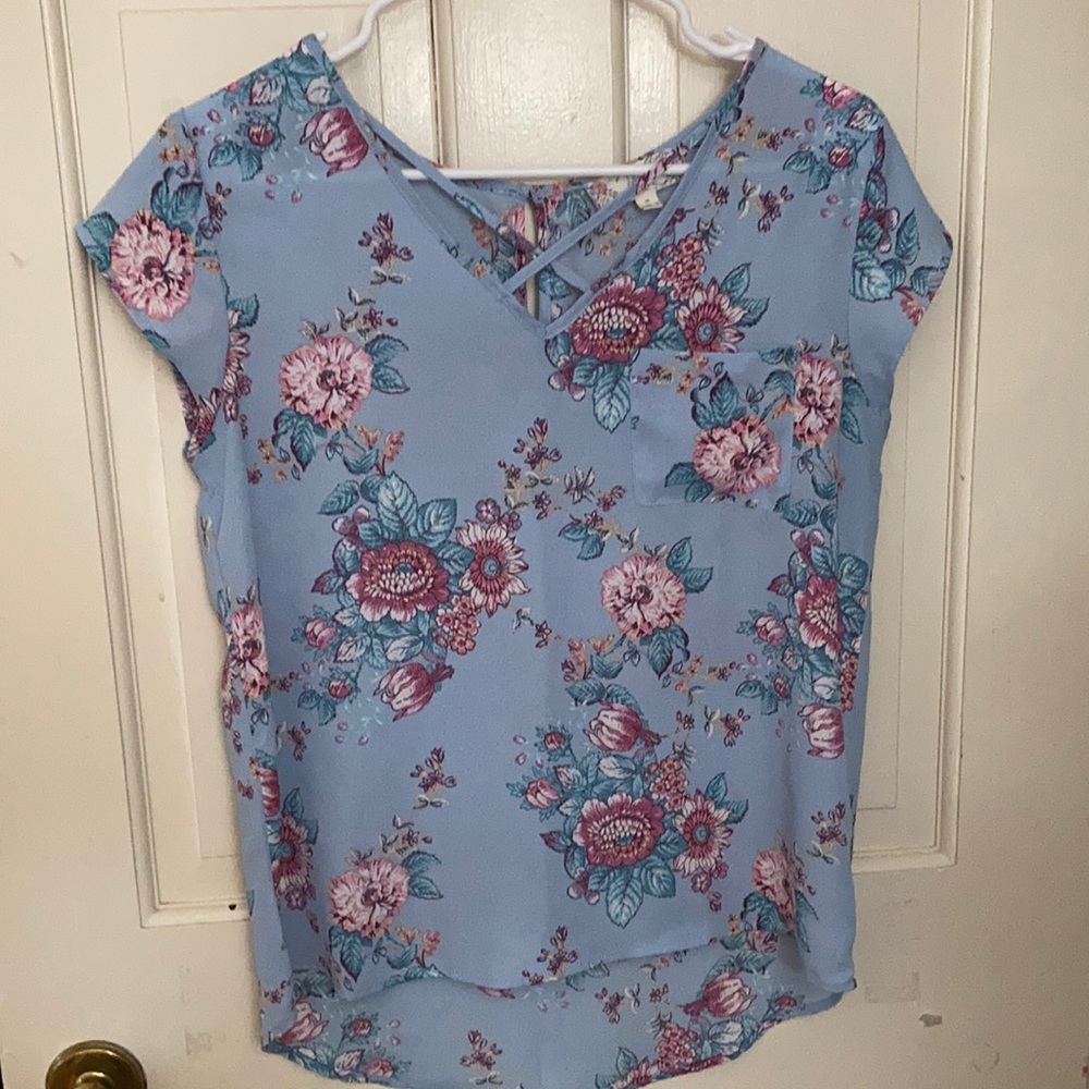 Light blue floral top